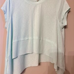 FP Movement by Free People Asymmetrical Light Blue Tee
